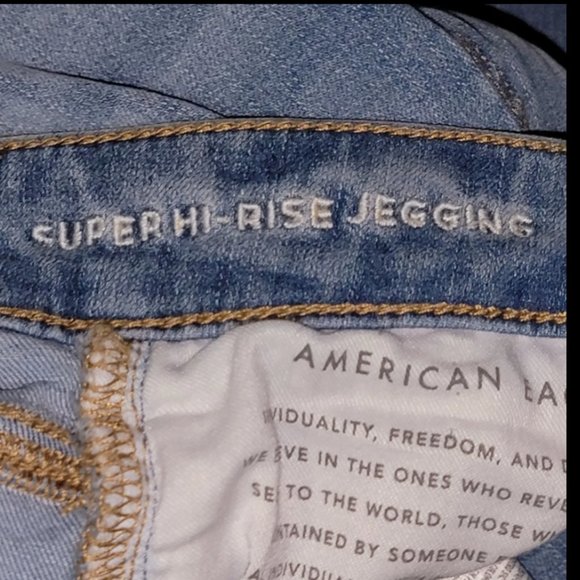 American Eagle Women's Super High Rise Jeggings Size 0 Jeans Pants - Picture 5 of 5